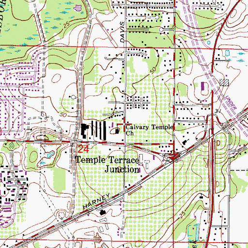 Topographic Map of Terrace Palms Community Church, FL