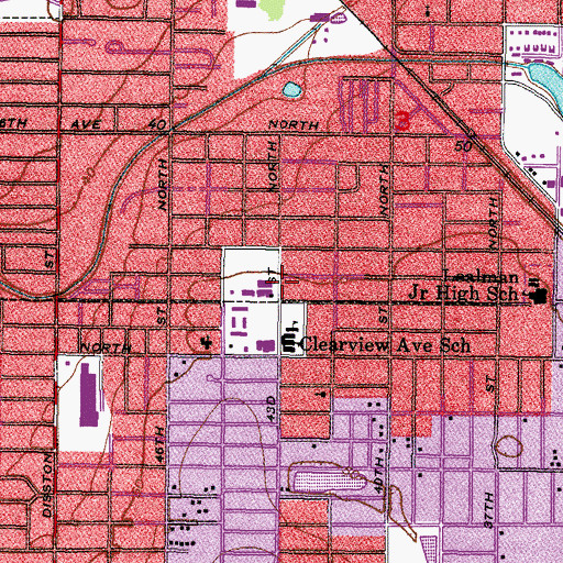 Topographic Map of Transfiguration Catholic Church, FL