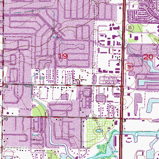 Topographic Map of Unitarian Universalist Church, FL