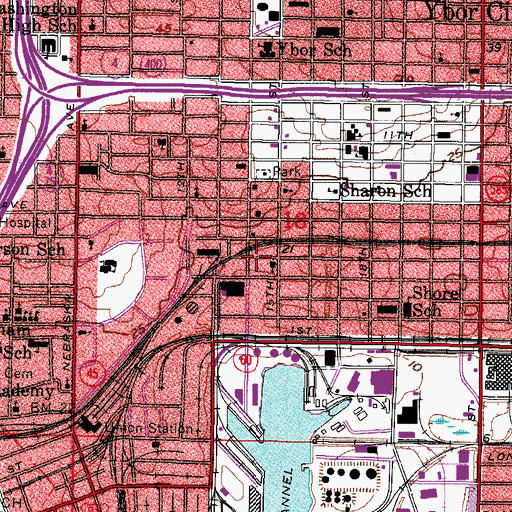 Topographic Map of Youth for Christ, FL