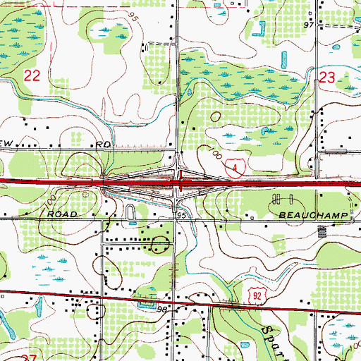Topographic Map of Interchange 17, FL