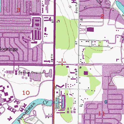 Topographic Map of Interchange 17, FL