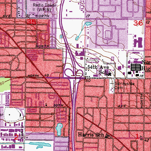 Topographic Map of Interchange 26, FL