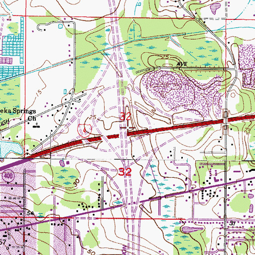 Topographic Map of Interchange 261, FL