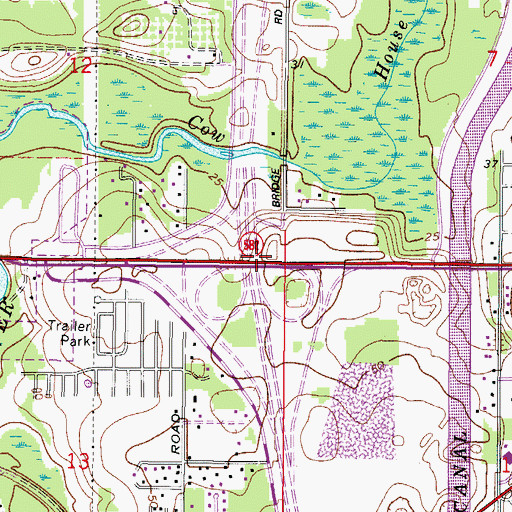 Topographic Map of Interchange 265, FL