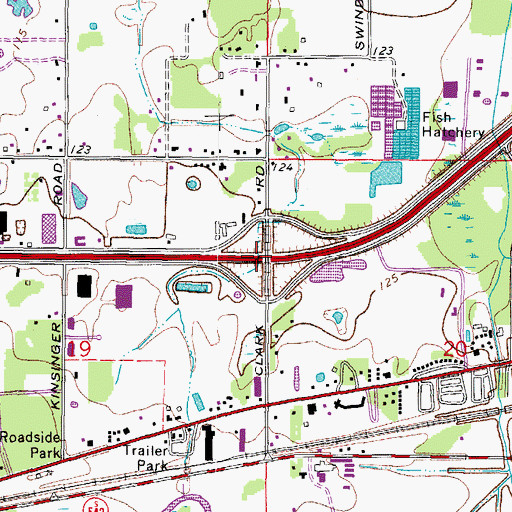 Topographic Map of Interchange 27, FL