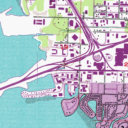 Topographic Map of Interchange 39A, FL