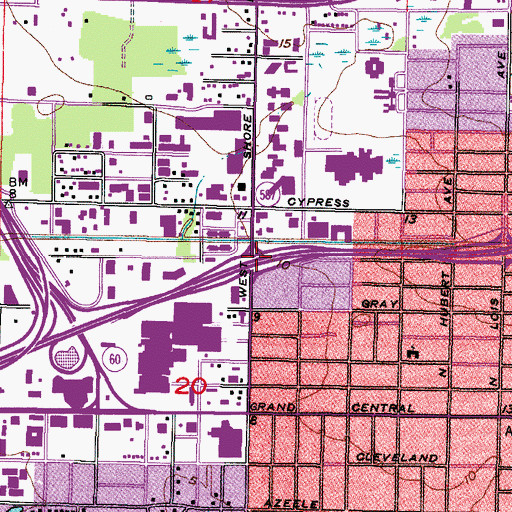Topographic Map of Interchange 40A, FL