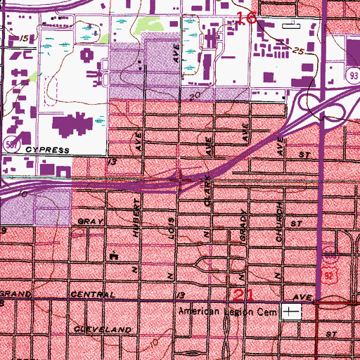 Topographic Map of Interchange 40B, FL