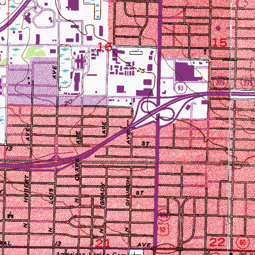 Topographic Map of Interchange 41A, FL