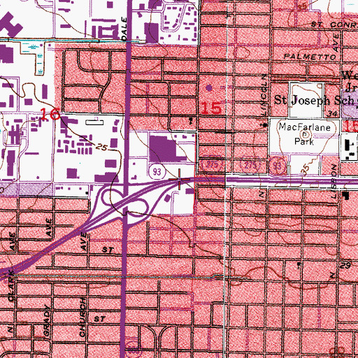 Topographic Map of Interchange 41B, FL