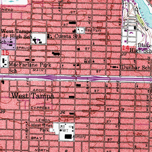 Topographic Map of Interchange 42, FL