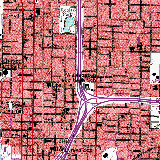 Topographic Map of Interchange 45B, FL