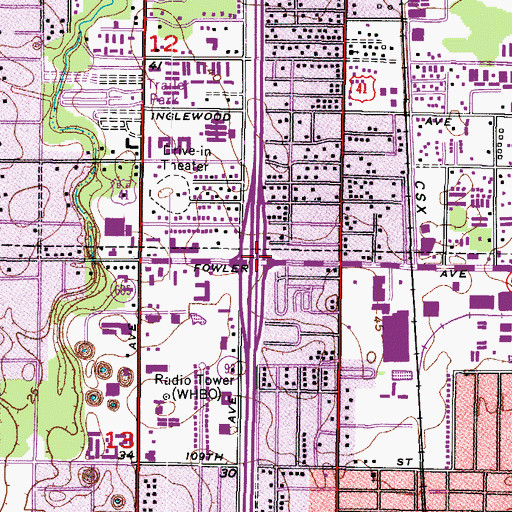 Topographic Map of Interchange 51, FL