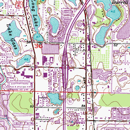 Topographic Map of Interchange 53, FL