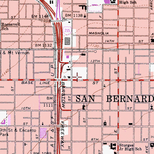 Topographic Map of Riley School, CA