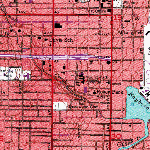 Topographic Map of Bayfront Medical Plaza Same Day Surgery, FL