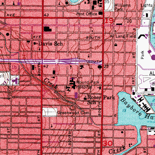 Topographic Map of Center for Womens Health, FL