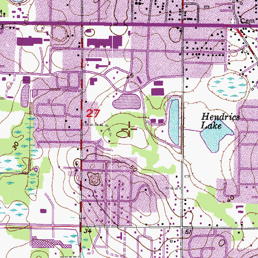 Topographic Map of Eichenfeld Oaks Medical Center, FL