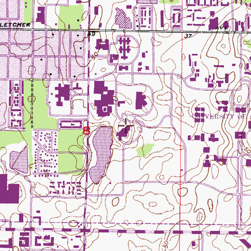 Topographic Map of Shriners Hospital for Children, FL