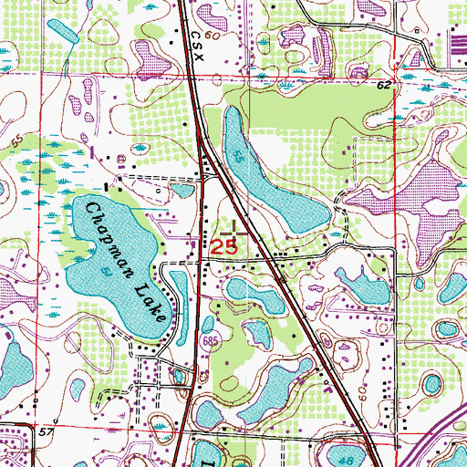 Topographic Map of Apex Commercial Center, FL