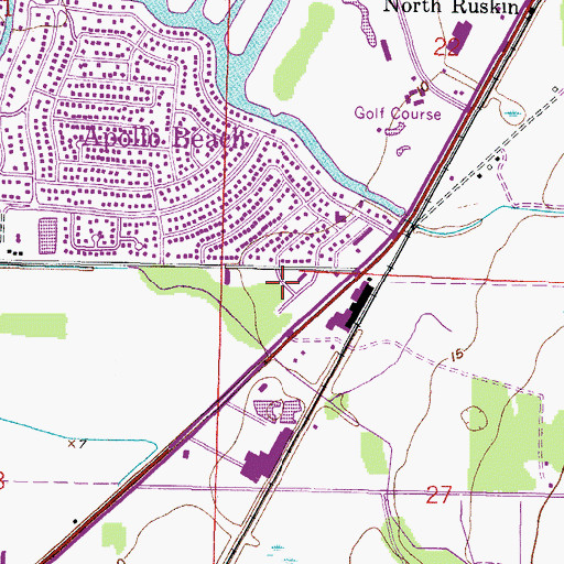 Topographic Map of Apollo Beach Commerce Center, FL