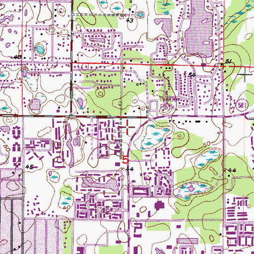 Topographic Map of Arbor Ridge Professional Park, FL