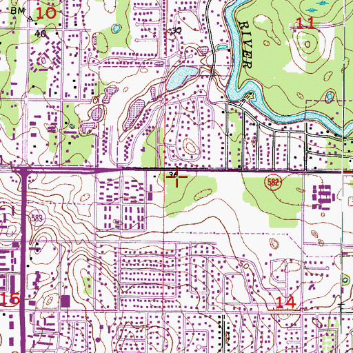 Topographic Map of Arbor Terrace Professional Park, FL
