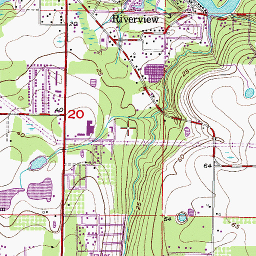 Topographic Map of Boyette Professional Park, FL