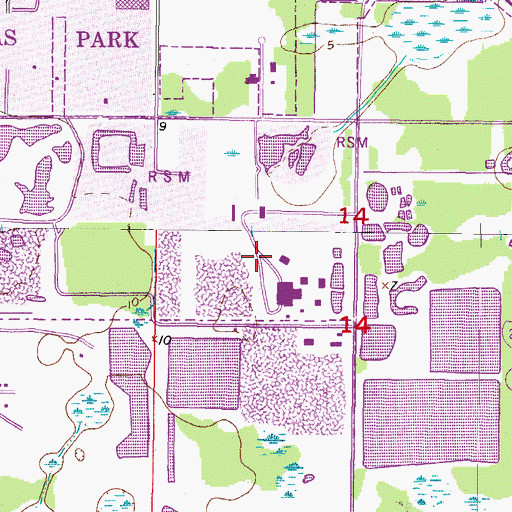 Topographic Map of Bridgeway Acres Class I Landfill, FL