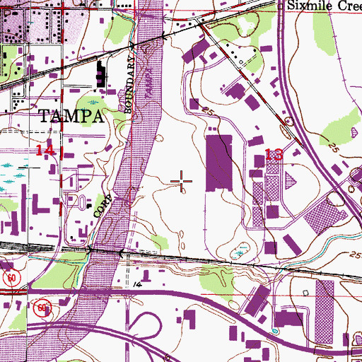 Topographic Map of Canal Industrial Park, FL