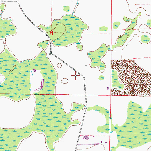 Topographic Map of Cheval Polo And Golf Club, FL