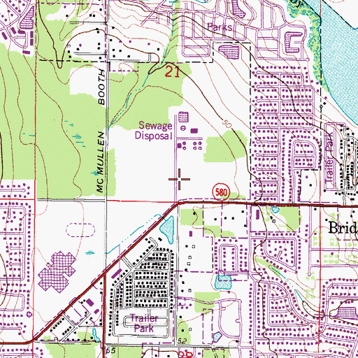 Topographic Map of City of Northeast Clearwater Wastewater Treatment Facility, FL