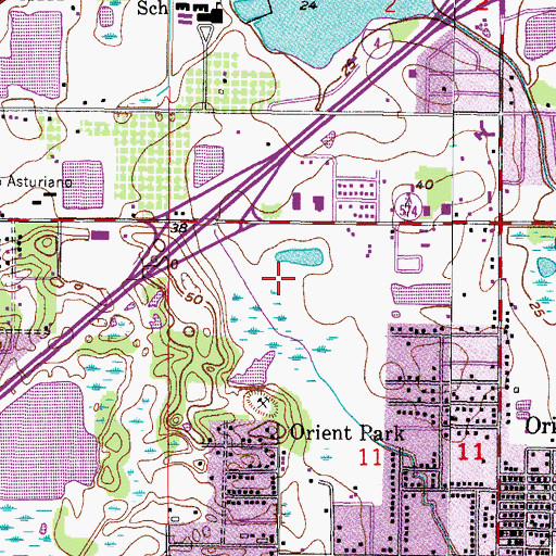 Topographic Map of Corporex Business Park, FL
