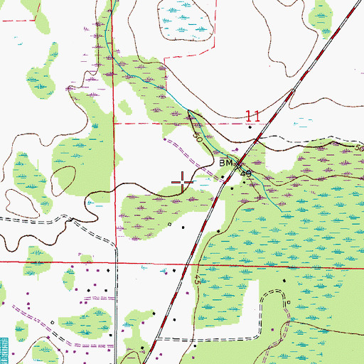Topographic Map of Cross Creek Commons Shopping Center, FL