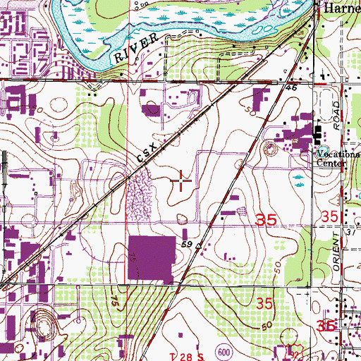 Topographic Map of Eastwood Commerce Center, FL