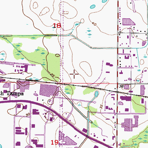 Topographic Map of Falkenburg Advanced Wastewater Treatment Plant, FL