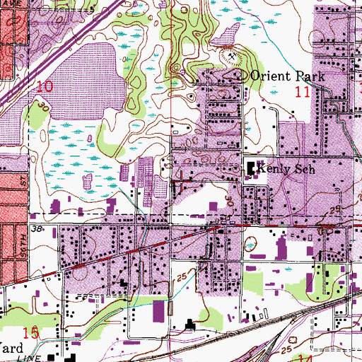 Topographic Map of Harmony Center, FL