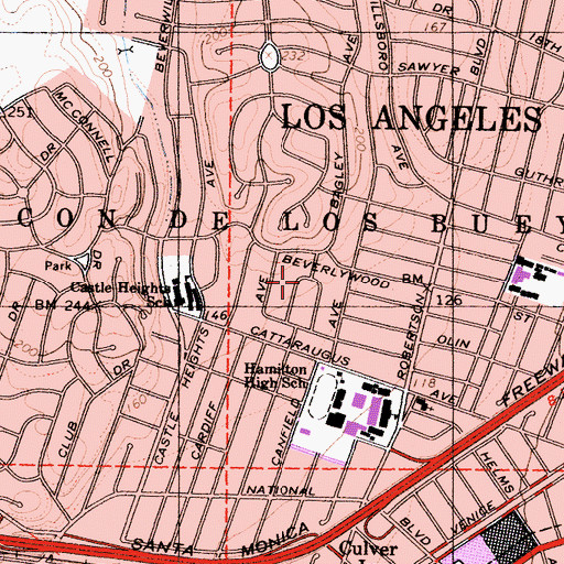 Topographic Map of Rincon De Los Bueyes, CA