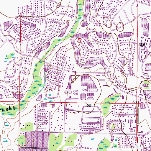 Topographic Map of Hillsborough County Dale Mabry Advanced Wastewater Treatment Facility, FL
