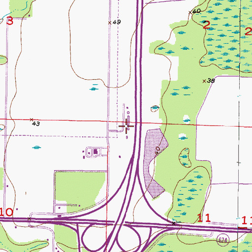 Topographic Map of Hillsborough County Southwest Water Treatment Plant, FL