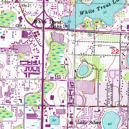 Topographic Map of Himes Office Park, FL