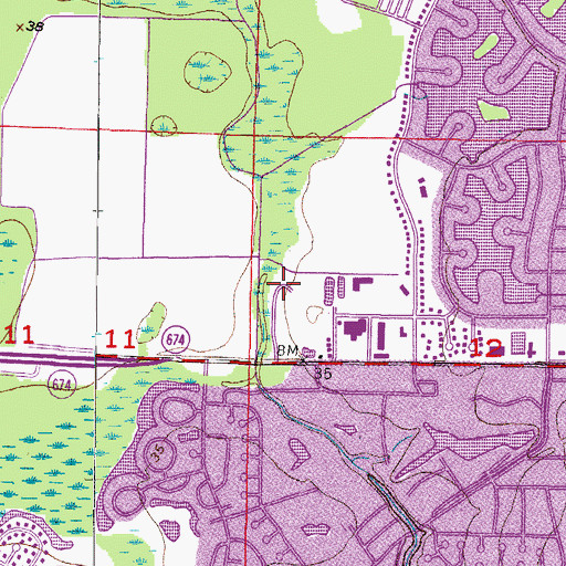 Topographic Map of Homewood at Freedom Plaza, FL