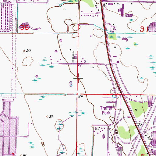 Topographic Map of Interchange Center, FL