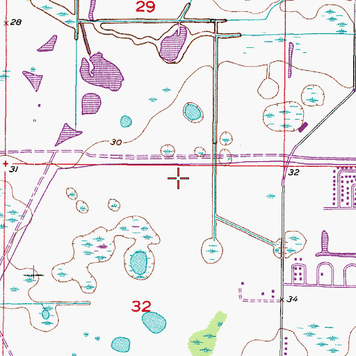 Topographic Map of Lake Brandon Plaza Shopping Center, FL