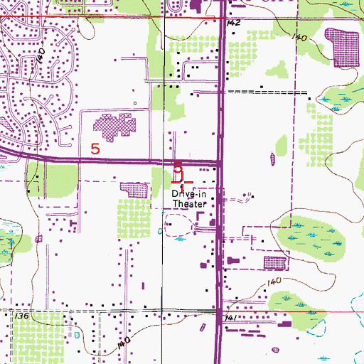 Topographic Map of Lake Walden Square Shopping Center, FL