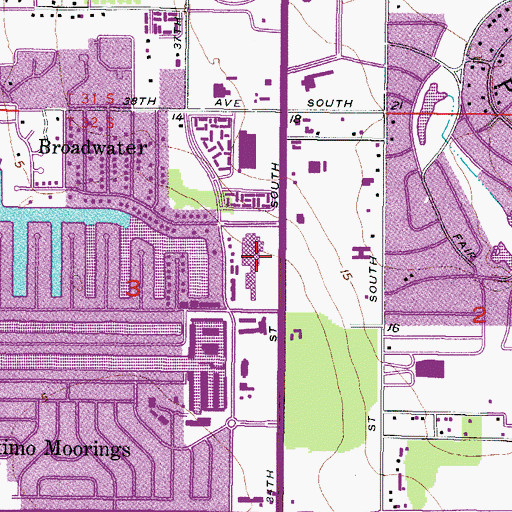 Topographic Map of Maxi Mall Shopping Center, FL