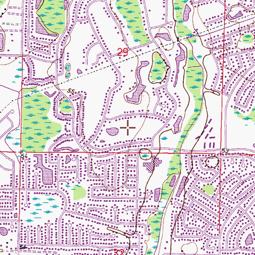 Topographic Map of Northdale Golf Club, FL