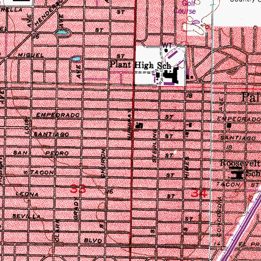 Topographic Map of Palma Ceia Executive Center, FL