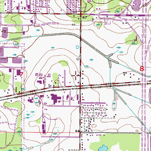 Topographic Map of Parkside Business Centre, FL